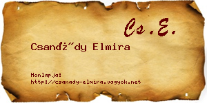 Csanády Elmira névjegykártya